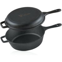 Gusseisen Topf mit Pfannendeckel, 5 Liter - schwarz, Gusseisenpfanne Grill, Gusseisen Topf - Bbq-toro Gusseisen Topf mit Pfannendeckel, 5 Liter - schwarz, Gusseisenpfanne Grill, Gusseisen Topf - Bbq-toro von BBQ-TORO