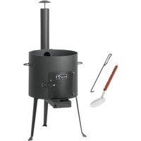 Kazan Ofen ø 34 cm, Gulaschkessel mit Schaumlöffel, Schürhaken, Outdoor Ofen mit Rohr - Bbq-toro von BBQ-TORO