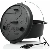 Bbq-toro - Dutch Oven DO12P, 13,6 l Premium Gusseisen Kochtopf, Gusstopf von BBQ-TORO