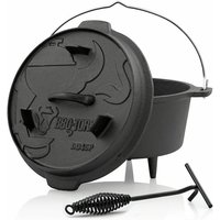 Dutch Oven DO45P, 4,2 l Premium Gusseisen Kochtopf, Gusstopf - Bbq-toro von BBQ-TORO