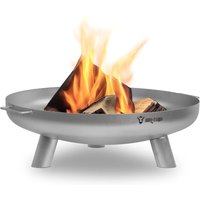 Edelstahl Feuerschale ø 80 cm, Silber, Outdoor Dreibein Feuerstelle für Garten und Terrasse - Bbq-toro Edelstahl Feuerschale ø 80 cm, Silber, Outdoor Dreibein Feuerstelle für Garten und Terrasse - Bbq-toro von BBQ-TORO