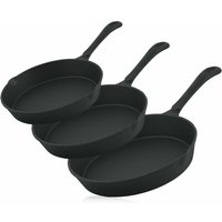 Bbq-toro - Gusseisen Brat und Steak Pfannen Set ø 16 cm, ø 20 cm, ø 24 cm Bbq-toro - Gusseisen Brat und Steak Pfannen Set ø 16 cm, ø 20 cm, ø 24 cm von BBQ-TORO