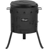 Gusseisen Kazan 6,9L mit Kazan Ofen ø 35 cm, Gusstopf mit Deckel, Gulaschkessel, Feuertopf - Bbq-toro von BBQ-TORO