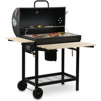 Bbq-toro - Holzkohle Grillwagen ø 42 x (l) 80 cm Premium Kohle Smoker fahrbar von BBQ-TORO