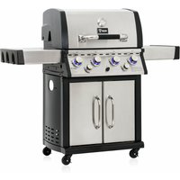 Premium Edelstahl Gasgrill 4+1+1 - 4 Brenner mit Seitenbrenner und Backburner - Bbq-toro von BBQ-TORO