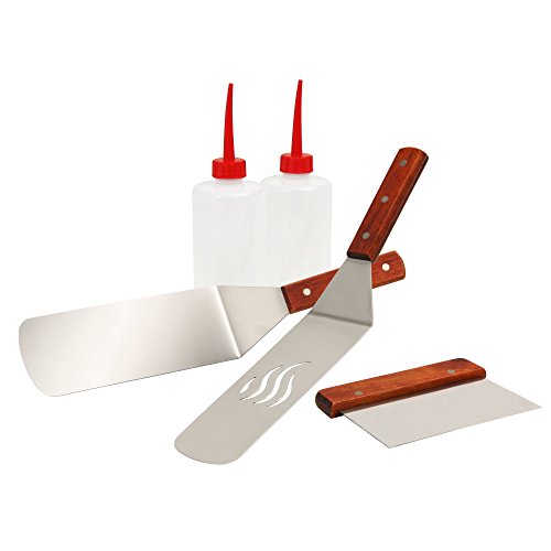 BBQ-Toro 5-teiliges Edelstahl Grill Plancha Zubehör Set | Plancha Grill Zubehör Set mit Pfannenwender, Spachtel, Spritzflaschen | Teppanyaki Grill Werkzeug, Plancha Kit | Grillwender-Set BBQ-Toro 5-teiliges Edelstahl Grill Plancha Zubehör Set | Plancha Grill Zubehör Set mit Pfannenwender, Spachtel, Spritzflaschen | Teppanyaki Grill Werkzeug, Plancha Kit | Grillwender-Set von BBQ-Toro