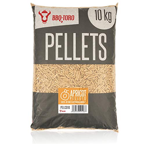 BBQ-Toro Apricot Pellets aus 100% Aprikosenholz (10 kg) | Aprikosenpellets für Grill, Smoker, Pellet-Pizzaofen und Heizungsanlagen | Grillpellets von BBQ-Toro