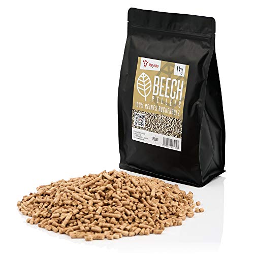 BBQ-Toro Beech Pellets aus 100% Buchenholz (1 kg) | Buchenpellets für Grill, Smoker, Pellet-Pizzaofen und Heizungsanlagen | Grillpellets von BBQ-Toro