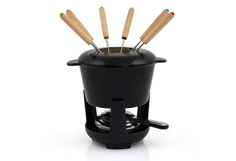 BBQ-Toro Fonduetopf 13-teiliges Gusseisen Fondue Set für 6 Personen, 1 L, emailliert, Gusseisen (Set, 13-tlg) von BBQ-Toro