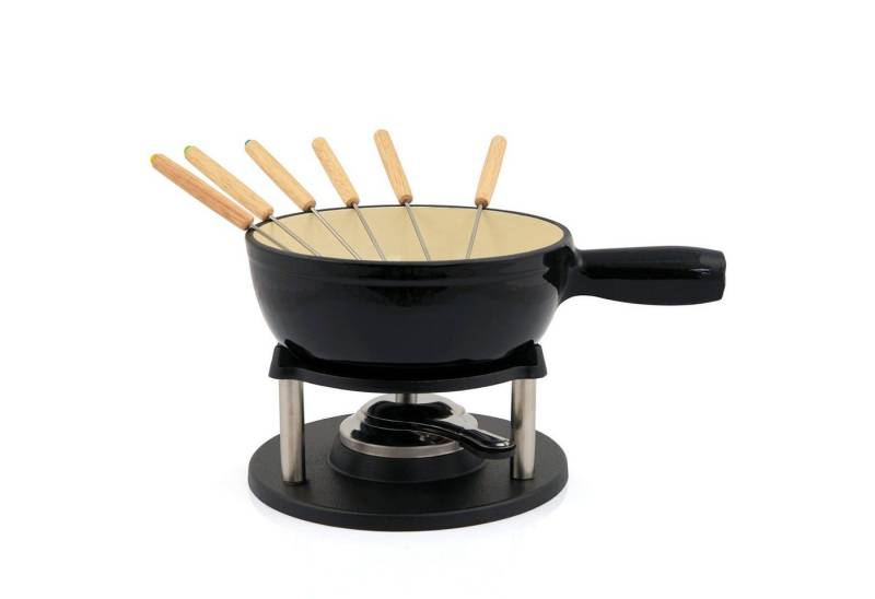 BBQ-Toro Fonduetopf 9-teiliges Gusseisen Fondue Set für 6 Personen, 2 L, emailliert, Gusseisen von BBQ-Toro