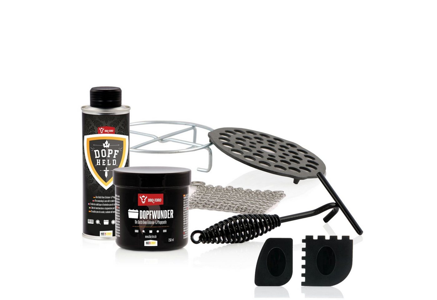 BBQ-Toro Grillrost 8-teiliges Zubehör Set für Dutch Oven von BBQ-Toro