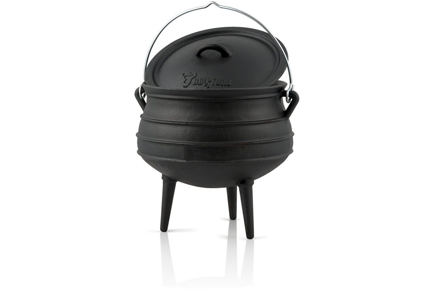 BBQ-Toro Grilltopf Potjie #6, für 16 - 24 Personen, 14 Liter, Gusseisen Kochtopf, Gusseisen von BBQ-Toro