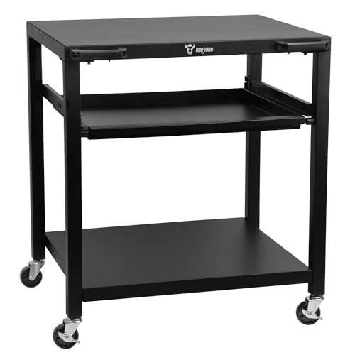 BBQ-Toro Grillwagen 80 x 65,5 x 86,5 cm | Schwarz | Grilltisch mit großer Arbeitsfläche | Grill Beistelltisch, Outdoor Grill Trolley | Grilltisch Outdoor, Servierwagen mit Ablagefläche von BBQ-Toro
