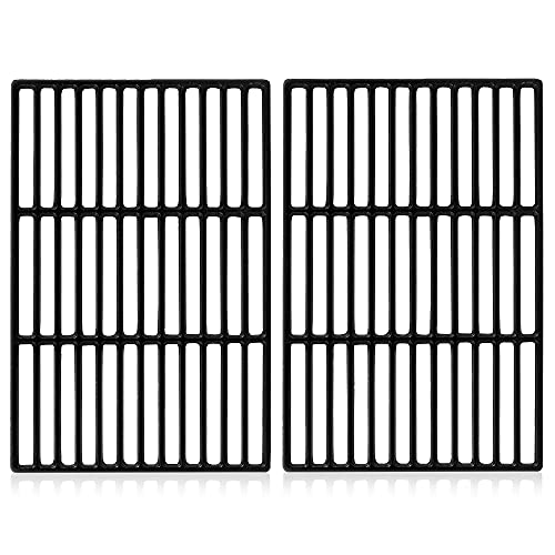 BBQ-Toro Gusseisen Grillrost (2 Stück) | je 27,5 x 41,5 cm | Guss Grillrost für Gasgrill, Holzkohlegrill | Passend für Tepro Toronto, Aktiva Angular, EL Fuego Montreal (Gusseisen (preseasoned)) von BBQ-Toro