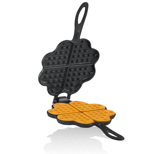 BBQ-Toro Gusseisen Waffeleisen in Herzform | Waffeleisen mit 2 Stielen, Ø 15 cm | Waffle Iron, Herzwaffeln Doppelform aus Gusseisen, bereits eingebrannt | Waffelmaker, Gusseisen Herzwaffeleisen BBQ-Toro Gusseisen Waffeleisen in Herzform | Waffeleisen mit 2 Stielen, Ø 15 cm | Waffle Iron, Herzwaffeln Doppelform aus Gusseisen, bereits eingebrannt | Waffelmaker, Gusseisen Herzwaffeleisen von BBQ-Toro