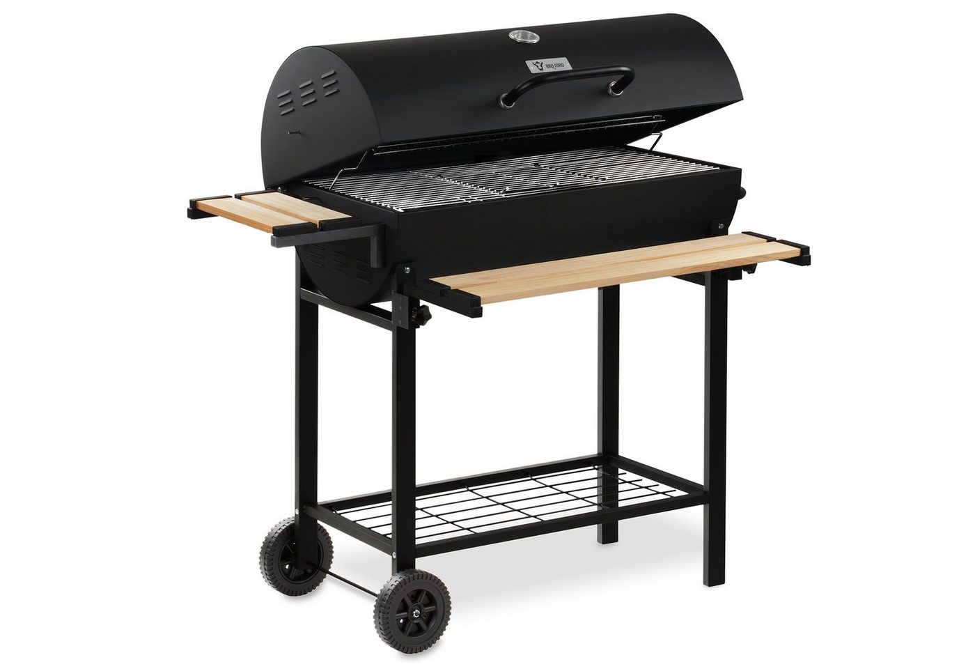 BBQ-Toro Holzkohlegrill Grillwagen, fahrbar, inkl. Thermometer, Smoker Grill von BBQ-Toro