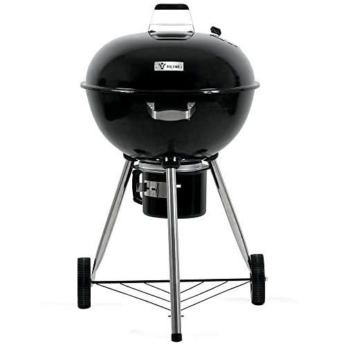 BBQ-Toro Kugelgrill Ø 57 cm | Grillfläche Ø 53,5 cm | BBQ Kugelgrill Holzkohle, Barbecue Kugelgrill, Grill Holzkohle rund, Holzkohlegrill mit Deckel von BBQ-Toro