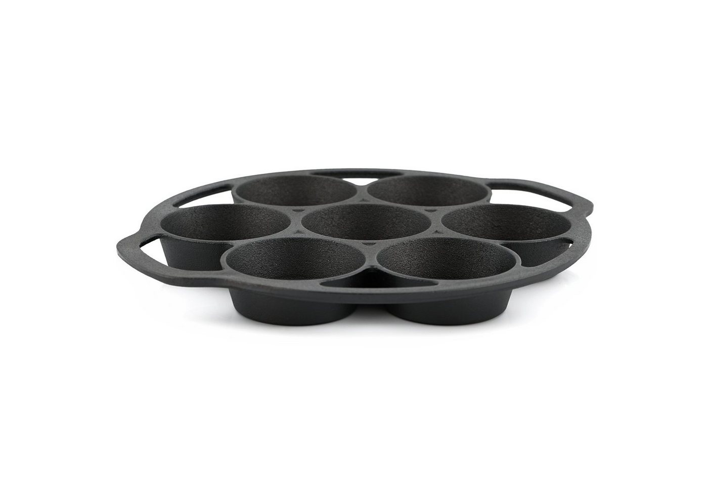 BBQ-Toro Muffinplatten Gusseisen Muffinform für 7 Muffins, bereits eingebrannt, Gusseisen von BBQ-Toro