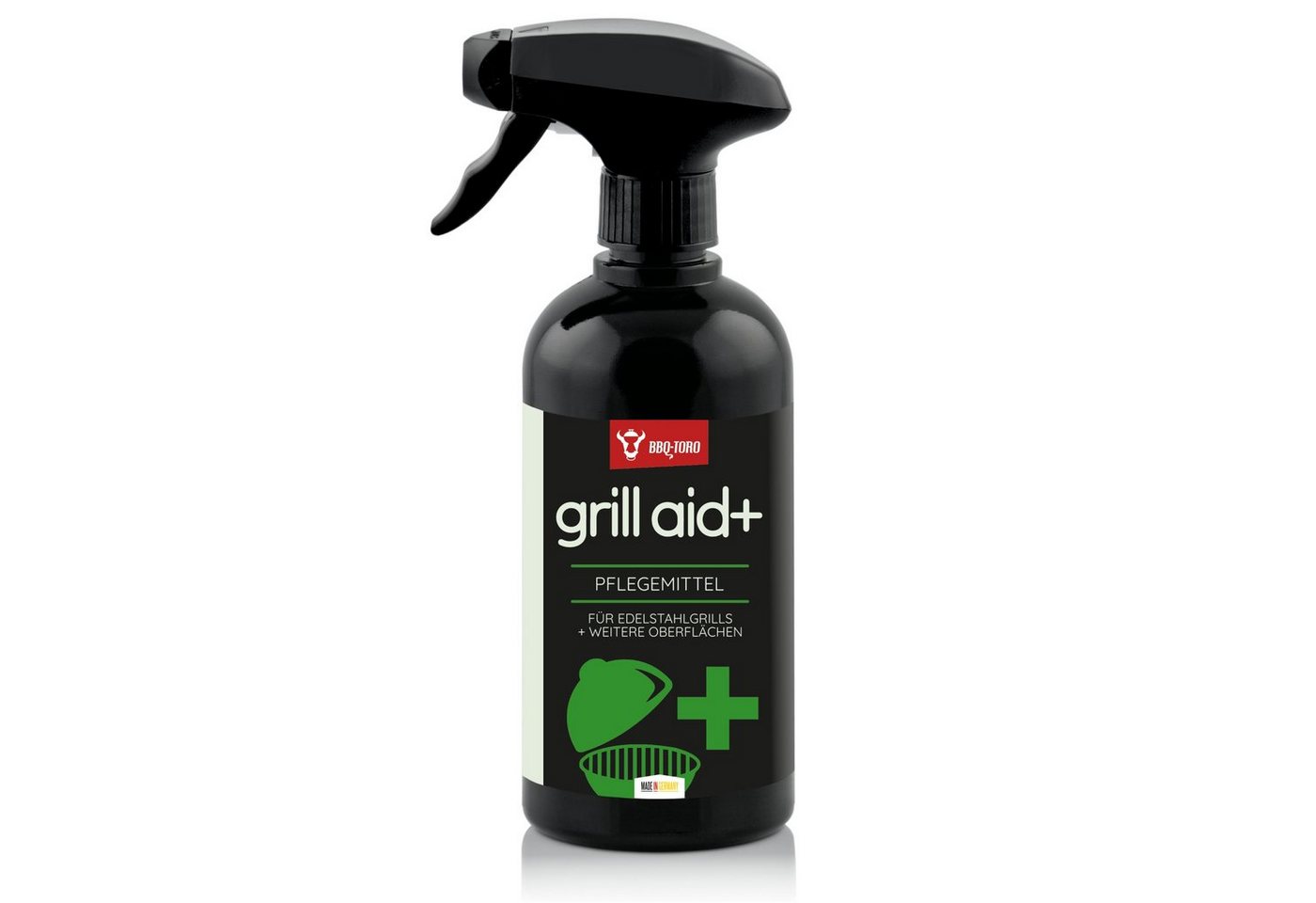 BBQ-Toro Pflegespray grill aid+, Grillpflege für Gusseisen und Edelstahl Edelstahlreiniger von BBQ-Toro
