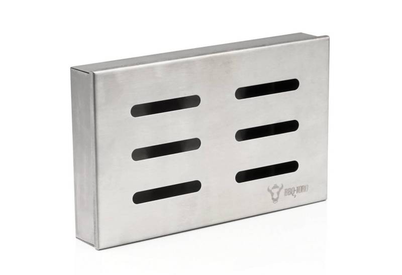 BBQ-Toro Räucherbox Edelstahl Räucherbox "Cherry", Smokerbox für Gasgrill, Holzkohlegrill von BBQ-Toro