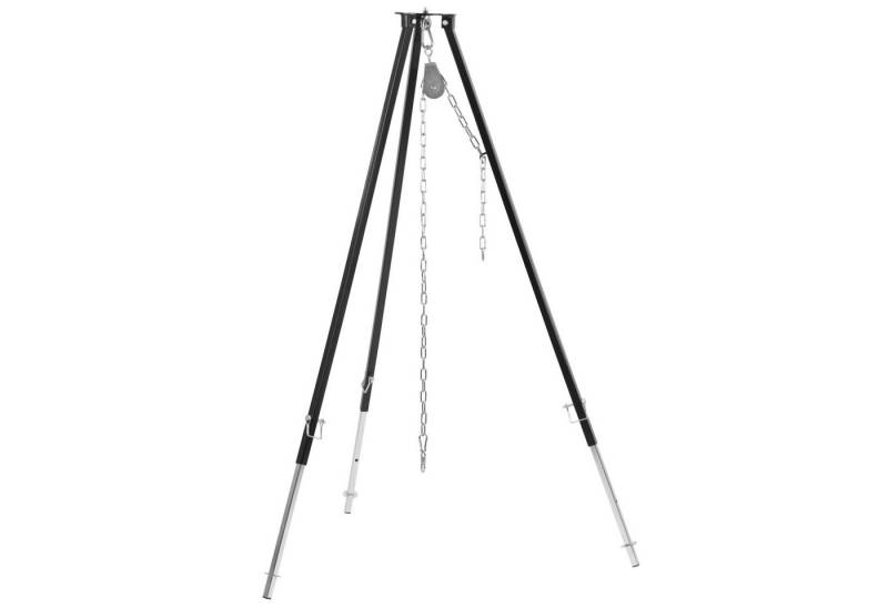 BBQ-Toro Schwenkgrill Dreibein Grill, 110 - 175 cm, Schwarz, Dreibein für Feuerschale, Tragkraft von 30 kg von BBQ-Toro