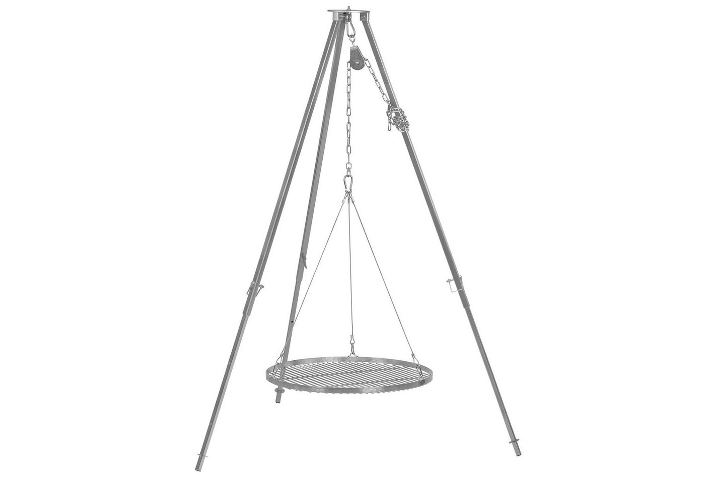 BBQ-Toro Schwenkgrill Dreibein Grill mit Ø 60 cm Grillrost, 110 - 175 cm, Dreibein für Schwe BBQ-Toro Schwenkgrill Dreibein Grill mit Ø 60 cm Grillrost, 110 - 175 cm, Dreibein für Schwe von BBQ-Toro