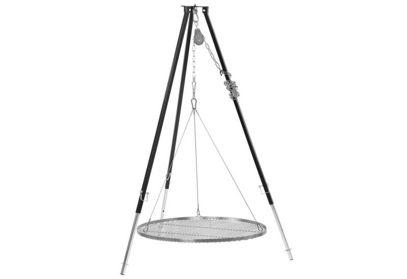 BBQ-Toro Schwenkgrill Dreibein Grill mit Ø 80 cm Grillrost, 110 - 175 cm, Schwarz, Dreibein von BBQ-Toro