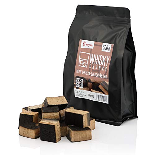 BBQ-Toro Whisky Chunks (500 g) Räucherchunks | rauchintensive Holzchunks aus Eichenfässern | Räucherklötze für Gasgrill, Smoker, BBQ von BBQ-Toro