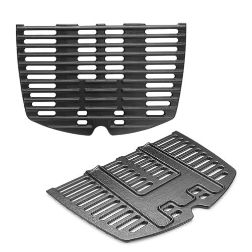 7644 Gusseisen Grillrost für Weber Q100, Q1000, Q120, Q1200, Q1400 Zubehör Gasgrill, 32 x 21.6cm Grillrost Gusseisen Ersatzteile Zubehör, Grillplatte für Weber Grill Baby-Q Gekauft Ersatzteile, 2Pack 7644 Gusseisen Grillrost für Weber Q100, Q1000, Q120, Q1200, Q1400 Zubehör Gasgrill, 32 x 21.6cm Grillrost Gusseisen Ersatzteile Zubehör, Grillplatte für Weber Grill Baby-Q Gekauft Ersatzteile, 2Pack von BBQ-Yummy