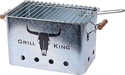 AiO-S - OK BBQ Grill King Holzkohlegrill to Go Campinggrill verzinkt 30 x 20 x 20 cm mit Griff von BBQ