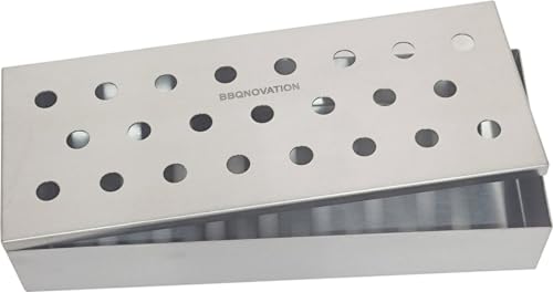 BBQNovation Edelstahl- Räucherbox - Raucherbox - Smokerbox - für Holzspäne von BBQNovation