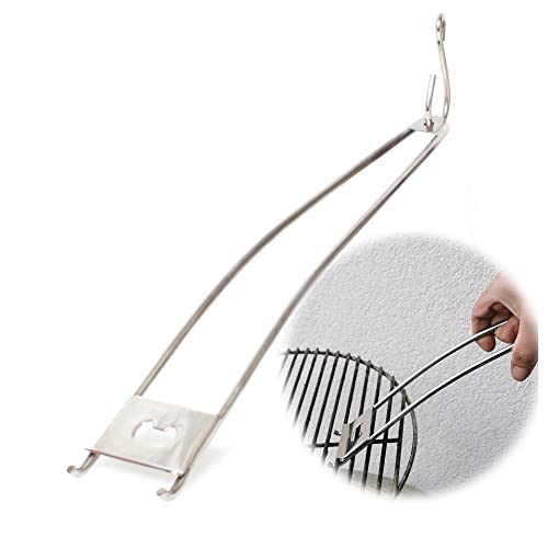 BBQter Grillrostheber Edelstahl Heber für Grillrost Grillzubehör Gusseisen und Edelstahlroste BBQ Zubehör Utensil Universal Grillwerkzeug extra Langer Griff 42 cm müheloses Anheben Flaschenöffner von BBQter