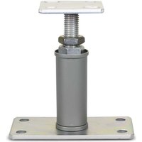 BB Stanz Pfostenträger, Stützfuß H001, höhenverstellbar mit Platte, Edelstahllook von BB