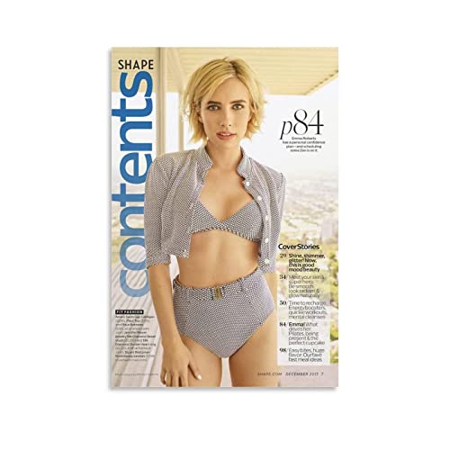 BBSYDH Leinwand Bilder 30 * 50cm Senza Cornice Emma Roberts Cool Shape Magazine Tela decorativa Wall Art Soggiorno Poster Camera da letto von BBSYDH