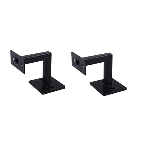 BBTISG 2 Stück Schwarze Handlaufhalterungen, Edelstahl Wandmontage Handlaufhalter Wandhalter Holz Geländer Robuste Geländerhalterungen Handlaufhalterungen für Treppen von BBTISG