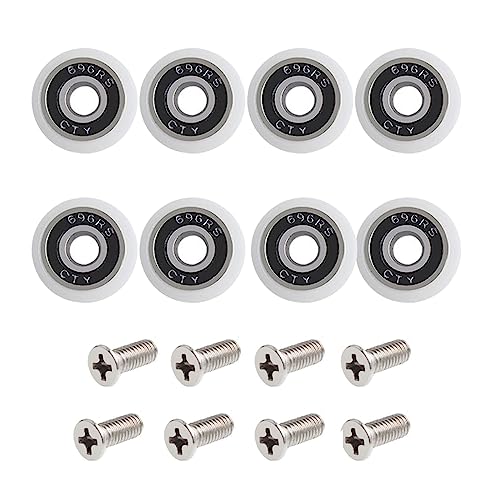 BBTISG 8 Stück Duschtürrollen 19mm Durchmesser Duschkabinenrollen Duschkabine Schiebetürrolle für Duschkabinen Läufe von BBTISG