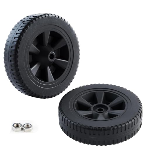 BBTISG 2 Stück Kunststoff schwarz Gasgrill Räder Ersatz, 7 Zoll 70-05-104 DGF493BNP DGH474CRP Räder Ersatzteile für Grillräder DGF510SBP DGH450CRP DGH450CRP-D DGH450CRP-D DGB494SPB von BBTISG