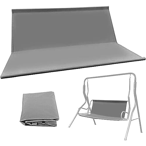 BBTISG Ersatz Kissenbezug für Terrassenschaukel, strapazierfähig wasserdicht Sitzbezug für Gartenstuhl für 2–3-Sitzer Outdoor-Schaukel (grau, 138 cm x 50 cm x 50 cm) von BBTISG