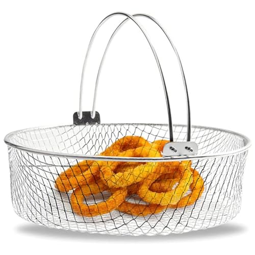 BBTISG Fritteusenkorb, 8 Zoll Dampfkorb mit Griff Edelstahl Mesh Korb für Luftfritteuse, Allgemeines Luftfritteusen Zubehör BBTISG Fritteusenkorb, 8 Zoll Dampfkorb mit Griff Edelstahl Mesh Korb für Luftfritteuse, Allgemeines Luftfritteusen Zubehör von BBTISG