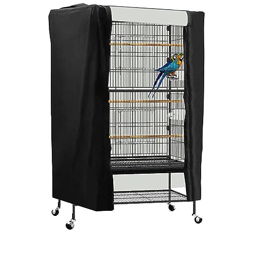 BBTISG Große Vogelkäfigabdeckung, Wasserdicht Oxford Stoff Vogelkäfig Schutzhülle Sonnenschutz Papageienkäfig Abdeckung für Haustiere, Papageien, Küken (M: 80 x 54 x 120 cm) von BBTISG