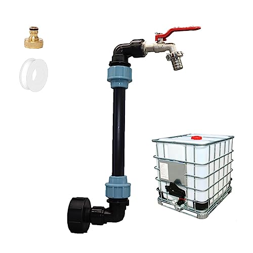 BBTISG IBC Schwanenhals Auslaufhahn, IBC Tank Wasserhahn Adapter mit 3/4 Zoll Messing Kugelhahn Messing Ventil Fitting Teile für S60X6 Wasserspeicher Tank IBC Container Adapter BBTISG IBC Schwanenhals Auslaufhahn, IBC Tank Wasserhahn Adapter mit 3/4 Zoll Messing Kugelhahn Messing Ventil Fitting Teile für S60X6 Wasserspeicher Tank IBC Container Adapter von BBTISG