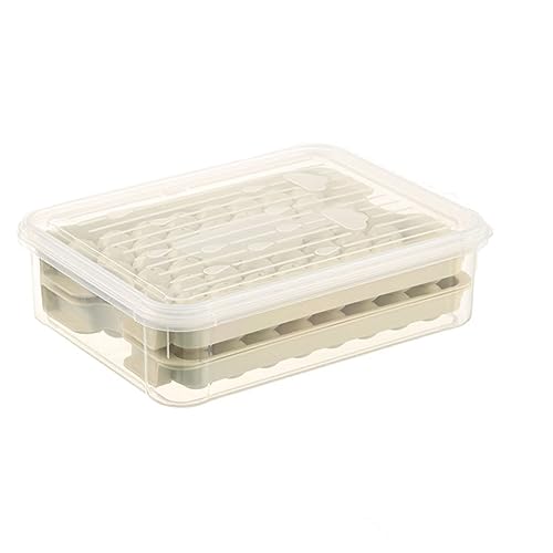 BBTISG Runde Eiswürfelform Kleine Eiswürfelformen Eiskugelbereiter Silikonform mit Deckel Leicht zu Lösen Eiswürfelbereiter mit Eisschaufel (Beige) von BBTISG