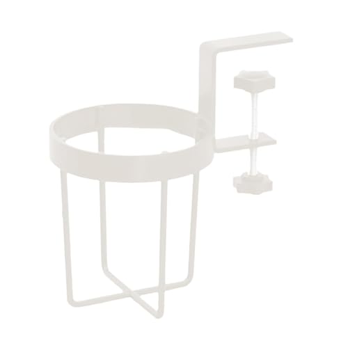 BBTISG Edelstahl Schreibtisch Becherhalter, Anti-Rutsch, Galvanisiert, für Schreibtisch oder Tisch, für Kaffeetassen, Wasserflaschen (weiß) von BBTISG