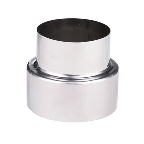 Edelstahl Rauchauskleidung Reduzierstück, Kaminrohr, Rauchauskleidung, Adapter, Rohrverbinder, Kaminadapter, Ofenrohr, hitzebeständig, Kaminerhöhungsadapter (Ø100 mm/Ø80 mm) von BBTISG