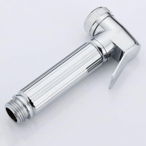 Handbrause für Bidet, Chrom, muslimische Dusche, Zinklegierung, Bidet, WC-Spray, Shattaf, muslimische Dusche, Handbrause (Silber) von BBTISG