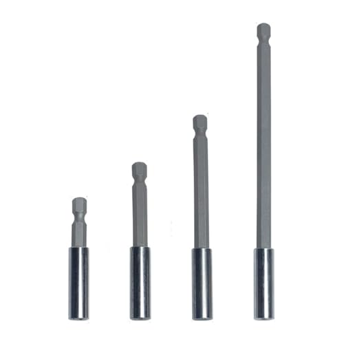 Magnetische Bohrerverlängerungshalter, 60 mm, 75 mm, 100 mm, 150 mm, für Schraubendreher und Bohrmaschine, 4 Stück Magnetische Bohrerverlängerungshalter, 60 mm, 75 mm, 100 mm, 150 mm, für Schraubendreher und Bohrmaschine, 4 Stück von BBTISG