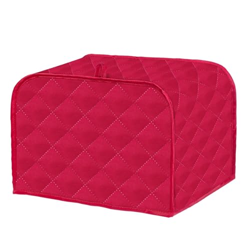 Toaster-Staubschutz, waschbar, Polyester, gepolstert, staubdicht, für die meisten Standard-Toaster mit 2 4 Scheiben (S, Rot) von BBTISG