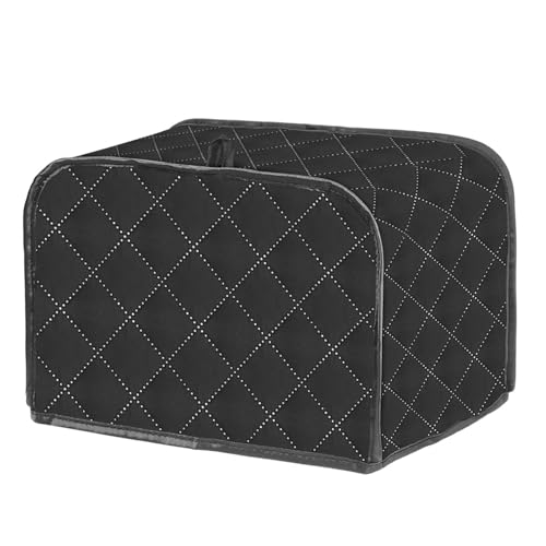 Toaster-Staubschutz, waschbar, Polyester, gepolstert, staubdicht, für die meisten Standard-Toaster mit 2 4 Scheiben (Schwarz, S) von BBTISG