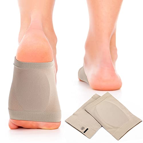 Mittelfußstütze Fußgewölbe Stütz Hülsen Gepolsterte Plantarfasziitis Stützen Gel Pad Bogen Socken Fußsohlengewölbe Socken für ​Frauen Plattfuß Schmerzlinderung Plantarfasziitis (Beige) von BBTO