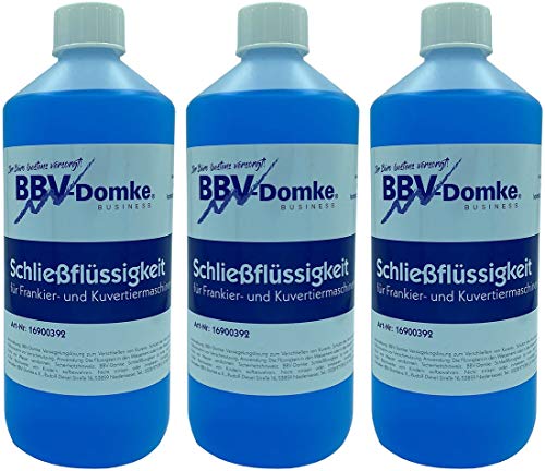 BBV-Domke Schließflüssigkeit/Sealing Fluid/Kuvertierflüssigkeit/Verschließflüssigkeit für Ihre Kuvertiermaschine (3 Liter) 16900392 von BBV-Domke